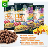 Organic Expanded Clay Pebbles Grow Media - Orchids • Hydroponics • Aquaponics • Aquaculture Cz Garden (4 LBS Organic Cz Garden Expanded Clay Pellets)