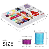 LIANTRAL Sewing Kit, Sewing Thread 100 Quantity Mixed Colors Sewing Supplies for Sewing Machine, Emergency and Travel