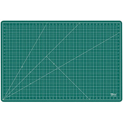 US Art Supply 24" x 36" GREEN/BLACK Professional Self Healing 5-Ply Double Sided Durable Non-Slip