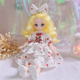 1/6 Doll 11 INCH Anime Doll Set with Clothes Suit Dress Up Toys for Children Girls Gift