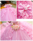 MAI&BAO Princess Party Wedding Dress Clothes Gown Outfit with Veil for 45CM Girl Doll Gift,Pink