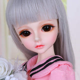 1/4 BJD Doll Bory, SD Dolls 15 Inch 19 Ball Jointed Doll DIY Toys with Full Set Clothes Shoes Wig Makeup, Best Gift for Girls,E