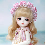 MDSQ BJD Doll 1/6 SD Dolls Ponytail Girl Full Set 10 Inch Jointed Dolls Toy Action Figure + Makeup,Pink Dress