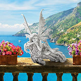 Design Toscano CL6857 Pause to Ponder Fairy Garden Statue, Antique Stone Finish