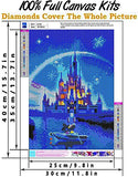 DIY 5D Diamond Painting Kits for Adults, Full Drill Crystal Rhinestone Painting Kit Diamond Cross Stitch Paint by Number Kits Rhinestone Embroidery for Home Wall Decoration Castle,12"16" (B)