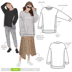 Style Arc Sewing Pattern - Fenix Sweatshirt (Sizes 10-22)