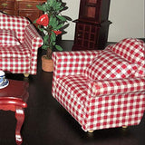 Dollhouse Bedroom Furniture Dollhouse Furniture, Dollhouse Sofa, for DIY for Doll House Bedroom Living Room(red)