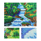 4 Pack 5D Full Drill Diamond Painting Kit, Landscape Rhinestone Embroidery Paintings Pictures Arts Craft for Home Wall Decor, 12 X 16 Inch