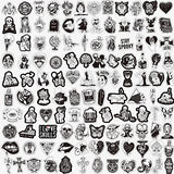 200PCS Gothic Stickers Pack Cool Stickers for Laptop, Water Bottles, Guitar, Computer, Phone, Travel Case, Helmet, Car, Black and White Goth Stickers for Adults(Gothic Stickers)