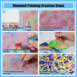 5D Diamond Painting Kits for Adults, Moon Full Drill Round Crystal Rhinestone Diamond Art Gem Painting,Diamond Painting Beach for Home Wall Decor 11.7x15.8 inch