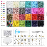 ARTESTAR Seed Beads 4mm Glass Beads for Jewelry Making - Pony Beads Small Beads Bracelet Making Kit with 300pcs Letter Beads Bracelet Kit - 3800pcs Glass Seed Beads