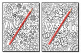 Inspirational Words: An Adult Coloring Book with Fun Word Designs, Cute Kawaii Doodles, and Relaxing Flower Patterns