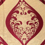 Burgundy Velvet Jacquard Damask Fabric 118'' Wide sold By The Yard for Curtains, Drapery,