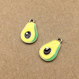 SANQIU Enamel Pawpaw Charm Pack of 10 for Jewelry Making Fruit Pendant