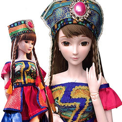 EVA BJD Tibet Priness 1/3 SD Doll 24 inch Ball Jointed Dolls with Dress Hair Shoes and Makeup