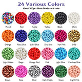 [2022 New Version] 7200+pcs 3mm 8/0 Glass Seed Beads and 600pcs Alphabet Letter Beads, DIY Handmade Art and Craft Set Bracelet Jewelry Making Kit, for Her Women Wife Girlfriend Kid