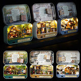 CUTEBEE Box Theatre Doll House Furniture Miniature, 1:24 DIY Dollhouse Kit for Kids (Happy Corner)