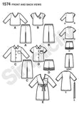 Simplicity 1574 Toddler's Pajama and Robe Sewing Patterns, Sizes 1/2-4