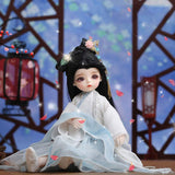 1/6 Bjd Doll 26cm 10.2 Inches Sd Doll Hanfu Doll Ball Joint Doll Action Full Set of Pictures + Makeup + Clothes + Wig + Shoes