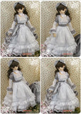 Free Gift /BJD DOLL Clothes 1/4 MSD DD BJD Dress Skirt Suit Outfit Lolita Doll Dollfie LUTS / Light Grey Fog