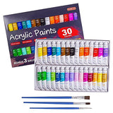 Acrylic Paint Set, Shuttle Art 30 x12ml Tubes Artist Quality Non Toxic Rich Pigments Colors Great