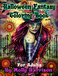 Halloween Fantasy Coloring Book For Adults: Featuring 26 Halloween Illustrations, Witches, Vampires, Autumn Fairies, and More!