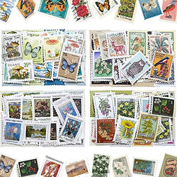 Vintage Postage Stamps Stickers Pack, Decorative Stamp Stickers, Adhesive Stickers for Scrapbooking Bullet Planners DIY Art Crafts Calendars Notebook Travel Journal (184Pcs)