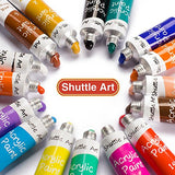 Acrylic Paint Set, Shuttle Art 30 x12ml Tubes Artist Quality Non Toxic Rich Pigments Colors Great