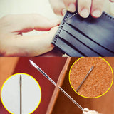 lmzay Leather Sewing Tools, Leather Craft Hand Stitching Tools Leather Hole Punches Lacing Stitching Punch Tool Leather Sewing Waxed Thread and Needle for Leather Working Crafting Projects