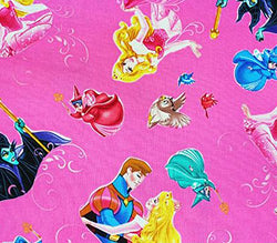 100% Cotton Fabric Quilt Prints - THE SLEEPING BEAUTY PINK s/45 W/Sold by the yard SC-292