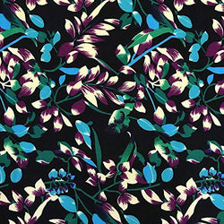 Printed Rayon Challis Fabric 100% Rayon 53/54" Wide Sold by The Yard (1008-4)
