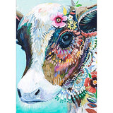 DIY 5D Diamond Painting by Number Kits Full Drill Colorful Cow Rhinestone Embroidery Cross Stitch Pictures Arts Craft for Home Wall Decor 11.8 x 15.8 inch