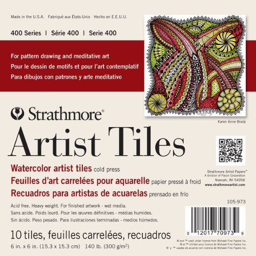 Strathmore STR-105-973 10 Sheet Artist Tiles Cp Watercolor Pad, 6 by 6"