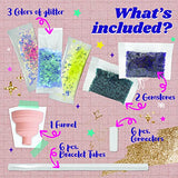 Purple Ladybug Make Your Own Glitter Water Bracelets for Girls Craft Kit - Fun Girls Gifts Age 8-10 or Christmas Gift - Easy Friendship Bracelet Kit for Girls 6-12 & Jewelry Making Kit for Girls 8-12
