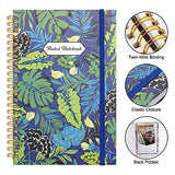 Wiisdatek A5 Ruled Spiral Notebook - Lined Journal with Premium Thick Paper, 5.5" x 8.25", Hardcover with Back Pocket + Banded, Waterproof Hardcover for School, Office & Home(Blue)