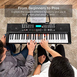 Best Choice Products 61-Key Beginners Complete Electronic Keyboard Piano Set w/LCD Screen, Lighted Keys, Headphones