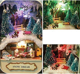 Flever Dollhouse Miniature DIY House Kit Creative Room with Furniture and Cover for Romantic Valentine's Gift(Fantasy Dream of Ice)