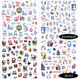 1200+ Patterns Halloween Nail Stickers - 3D Self-Adhesive Halloween Nail Art Stickers Decals Pumpkin Skull Spider Ghost Witch Nail Design for Halloween Party Manicure DIY Tips Decorations