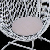 freneci 1/12 Scale Dollhouse Iron Metal Miniature Furniture Swing Chair Hammock Fittings Dolls House Props Accessories Craft Decor Toys New - White