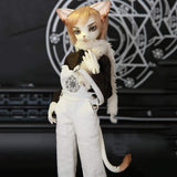 Clicked 1/4 Cat Male Oskar BJD SD Doll Full Set 41Cm 16Inch Jointed Dolls + Wig + Skirt + Makeup + Shoes Surprise Gift Doll