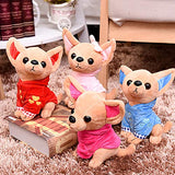 LeSharp Dolls & Stuffed Toys, 17cm Cute Mini Chihuahua Dog Plush Toy Soft Stuffed Animal Doll Birthday Gift - Pink