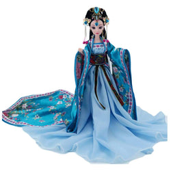 PANDA SUPERSTORE Spring Fairy China Ancient Costume Ball-Jointed Doll 12-Joints Doll for Kids, Blue