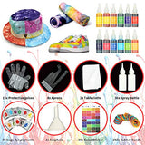 Tie Dye Kit,Ubefond 36 Colors Fast Party Fabric Dye Art Set for Kids Adults with 247 Pieces Tie-Dye Tool, School Family Activity Groups Festivals Supplies DIY Handmade Project