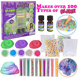 Maddie Rae's Slime Making Master Kit (22 Piece Set)-DIY Supplies Set for Girls Makes 100+ Types of Slime-Create Cloud, Butter, Clear, Slime w/ Microbeads, Glitter, Clay & More, Fun Arts & Crafts Gift