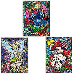 5D Full Drill Diamond Painting Kit,Hartop DIY Diamond Rhinestone Painting Kits for Adults and Beginner,Embroidery Arts Craft Home Decor 12 x 16 Inch(3 Pack of Princess Mermaid Stitch)