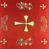 Metallic Clerical Church Cross Brocade Fabric 60" Wide 100% Polyester Sold By The Yard Many