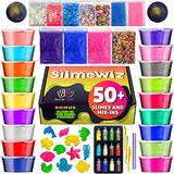 Brain Blast SlimeWiz, DIY Cristal Slime Kit, for Girls Boys, 18 Slimes, 2 Galaxy Balls, 2 Glow in The Dark Powder, Slime Tools, Slime Supplies, 12 Molds and More, Kids Ages 5+