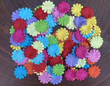 100 pcs Mixed Colors Patch Flowers 39x39mm Mulberry Paper Flower Scrapbooking Wedding Doll House Supplies Card Mini Paper Flowers