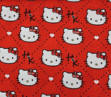 100% Cotton Fabric Quilt Prints Hello Kitty Plaid Diamond Red Licensed Sold By The Yard