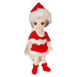 EVA BJD 1/8 4.8" Mini Customized Dolls 13 Jointed Doll ABS Body for Boy's and Girl Toy Gift (Christmas Style)